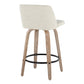 26" Contemporary Fixed-Height Counter Stool with Swivel