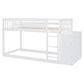 Twin Over Twin Bunk Bed with 4 Drawers and 3 Shelves - White