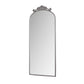 58" x 24" Arched Full Body Mirror with Vintage Ornate Carved Applique