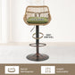 Modern Swivel Bar Stools Set of 2 Adjustable Counter Height Chairs
