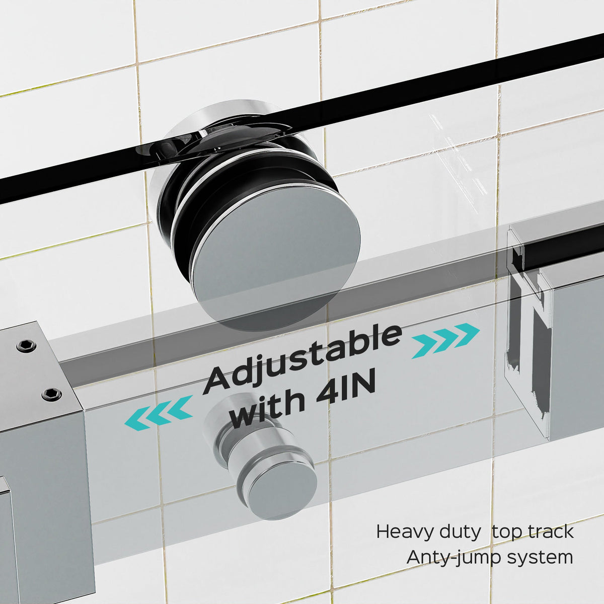 Frameless Double Sliding Shower Door