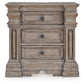 Blairhurst - Three Drawer Night Stand - Light Grayish Brown