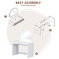 39" Makeup Vanity Table with Mirror Touch Screen Lighted Mirror