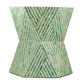 19" Tapered Green Pedestal Stool