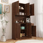 70.87" Tall Wardrobe & Kitchen Cabinet with 6 Doors