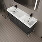 60" Freestanding Bathroom Vanity with Resin Double Sink