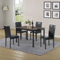 Furniture 5 Piece Metal Dinette Set with Faux Marble Top