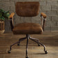 Hallie Vintage Whiskey Top Grain Leather Office Chair