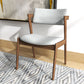 Edwin Light Gray Fabric Dining Chair Set of 2