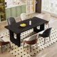 71" Modern Black Dining Table