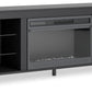 Cayberry - TV Stand With Fireplace - Black