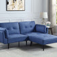 Nafisa - Adjustable Sofa & Ottoman - Blue Fabric