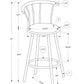 Barstool, Set Of 2, Swivel, Bar Height