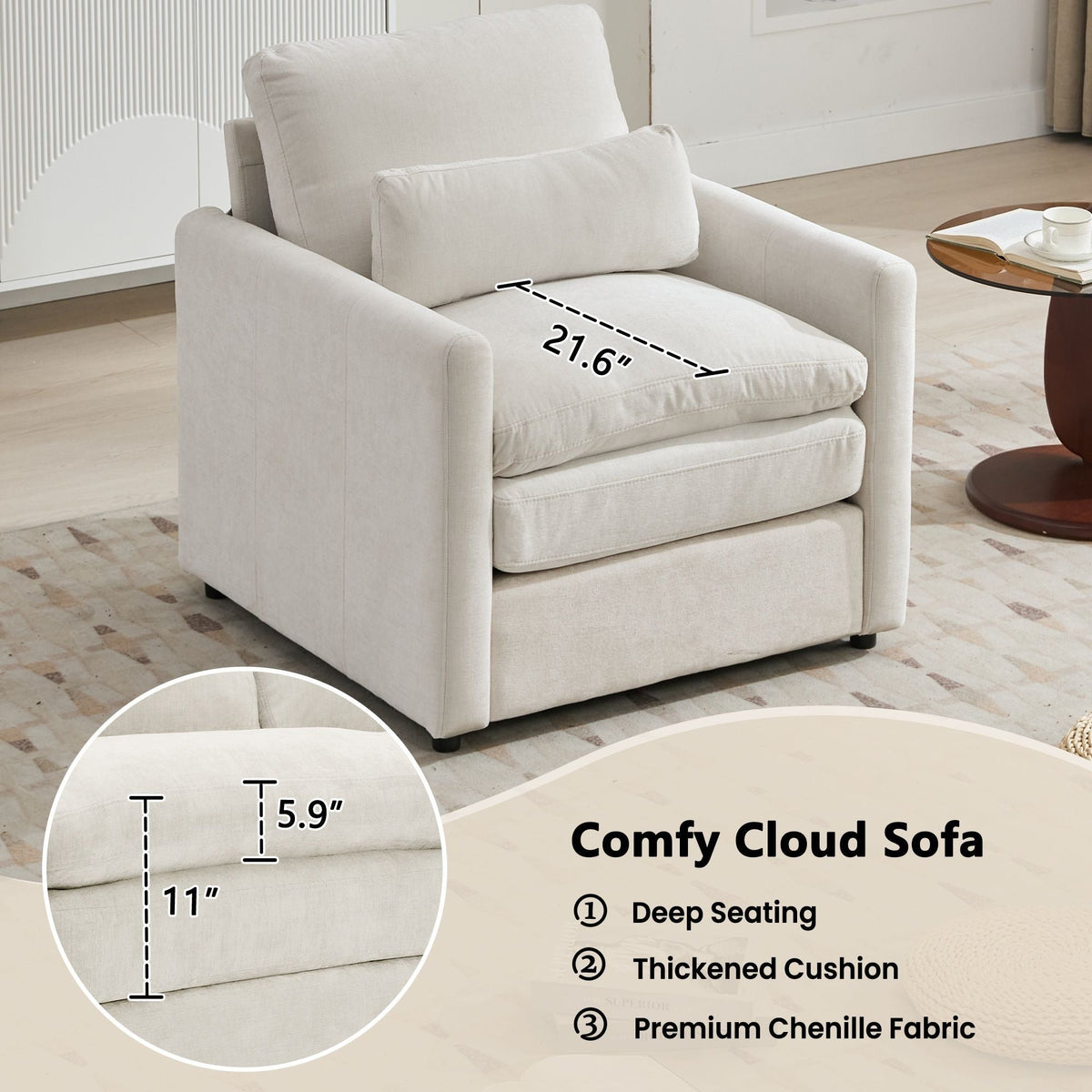 Cloud Sofa Set Couch For Living Room - view 15