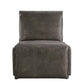 Metier - Power Motion Recliner - Gray Top Grain Leather & Aluminum