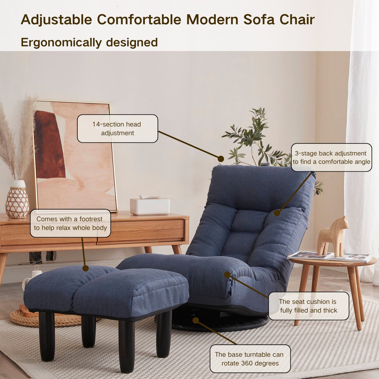 Japanese Floor Chair: Versatile Adjustable Relaxation