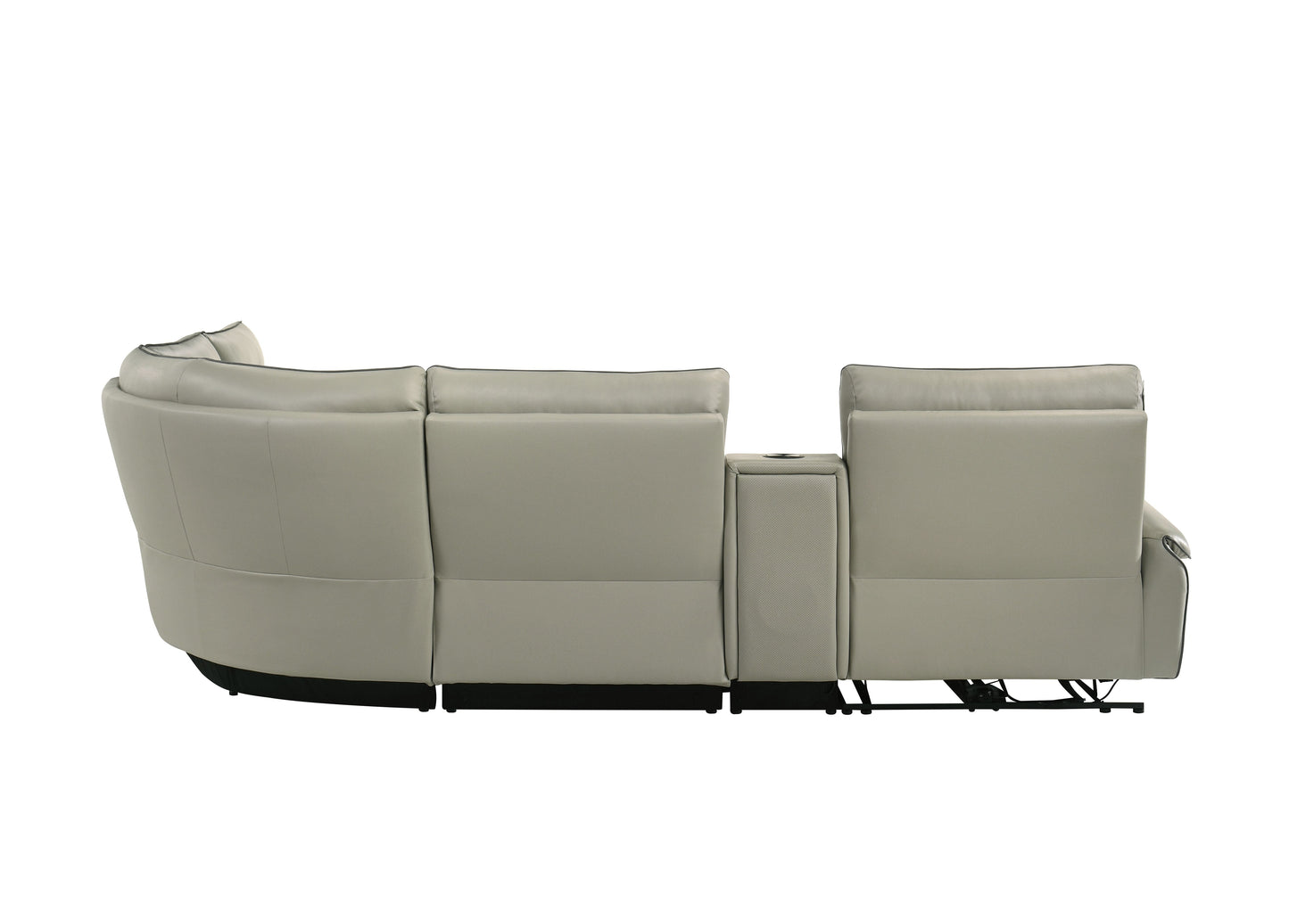 Jayke Top Grain Leather Match Power Motion Sectional Sofa