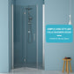 36"W x 72"H Fold Frameless Shower Door