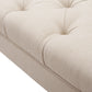 Alma Tufted Flared Arm Entryway Bench in Sky Neutral