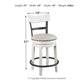 Valebeck - Full Back Swivel Stool