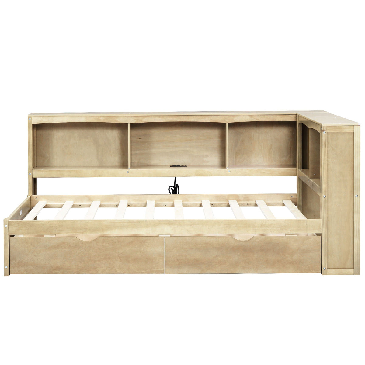 Daybed With 2 Storage Drawers, Storage Cabinets, USB Ports - view 14