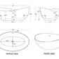 63" Premium Solid Surface Deep Soaking Bathtub