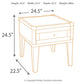 Todoe - Rectangular End Table - Dark Gray
