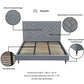 Crosby Upholstered Velvet King Bed