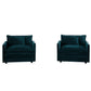 Accent Chair Set of 2, High-end Chenille Upholstered Armchairs