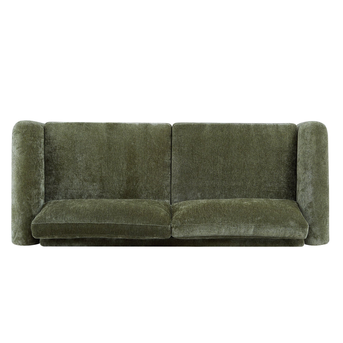 89"L Olive Chenille Sofa