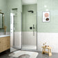 24" W x 72" H Semi-Frameless Circular Pivot Shower Door in Matte
