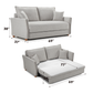 Oren Gray Chenille Sleeper Sectional Sofa