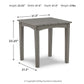 Visola - Square End Table - Gray