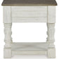 Havalance - Square End Table - White / Gray