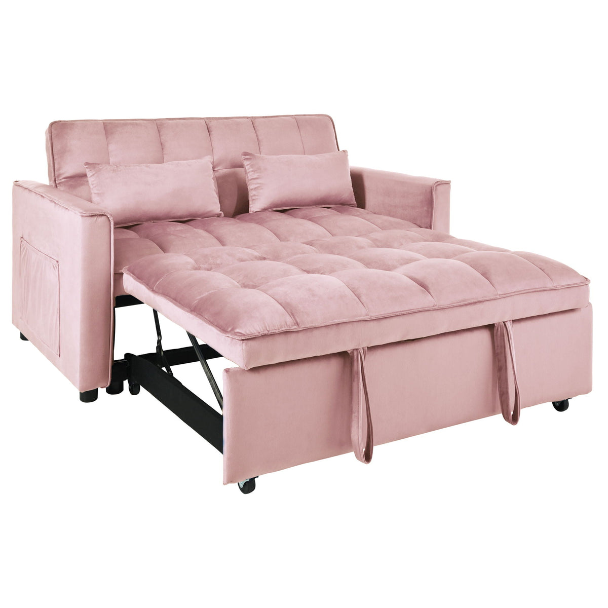 3 In 1 Pull Out Couch Convertible Sofa Bed With Reclining Backrest - view 5
