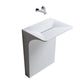 Modern Wall-Mounted Solid Surface Pedestal Sink