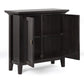 Redmond 32 Inch Wide Solid Wood Low Storage Cabinet in Hickory