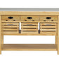 Grovaam - Kitchen Island - Marble Top & Natural