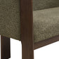 48.5" Upholstered Solid Loveseat (Walnut+Green)