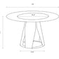 59" Modern Sintered Stone Dining Table