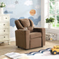 Kids Recliner Chair, Kids Upholstered Couch With Two Cup Holder, Footrest, Backrest, Toddlers Recliner With - view 6