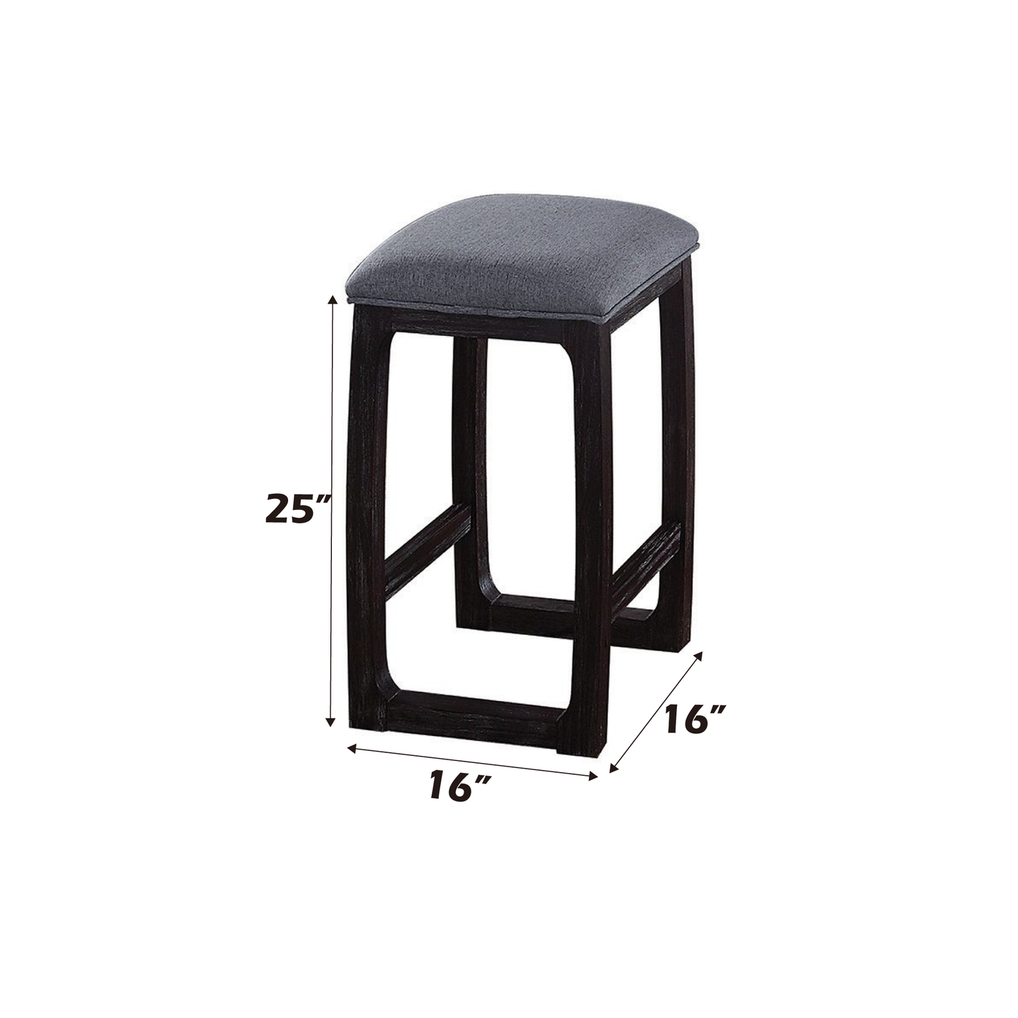 Razo Fabric & Weathered Counter Height Stool