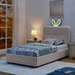 Twin Size Kids Upholstered Bed with Oversized Rabbit Ear Headboard