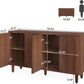 59.74" Modern Rustic Buffet Sideboard Cabinet