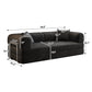 78.8' Compression Sofa,Convertible Floor Sofa Bed-with Pillow Back Support Armrest,Comfy Futon Couch Sleeper Bed,Loveseats Boneless Modular Sectional Sofa,Corduroy fabric,for Living Room,Bedroom,Black