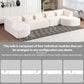 Upholstered Sofa Free Combined Sofa Couch With 2 Chaise Lounge And Five Back Pillows For Living Room - view 7
