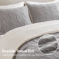 3 Pieces Full/Queen Cable Knit Chenille Comforter Set