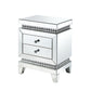 Lotus - Accent Table - Mirrored & Faux Ice Cube Crystals