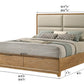1pc King Storage Platform Bed with Upholstered Ultra-plush Headboard