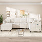 U Shaped Sectional Sofa, Corner Living Room Couch With Built In Cup Holders, Storage, USB Ports - view 23